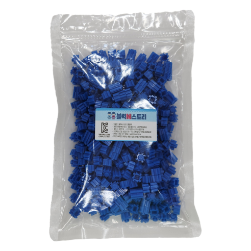 블럭N스토리 디폼블럭 리필 10mm 450p, 파랑, 1개
