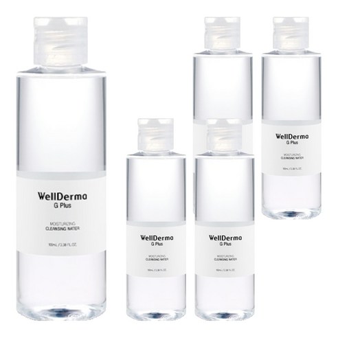 웰더마 지플러스 클렌징 워터, 100ml, 5개