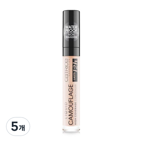 캐트리스 리퀴드 캐머플라지 하이 커버리지 컨실러 5ml, 005 라이트 내추럴, 5개