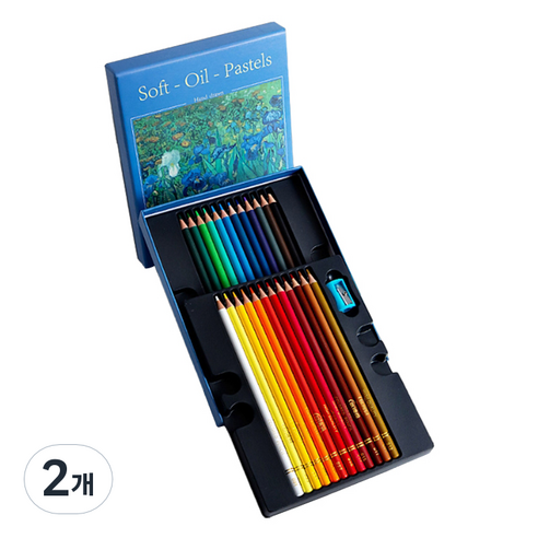 알로데 전문가용 소프트 유성 색연필 TYPE 01 클래식, 24색, 2개
