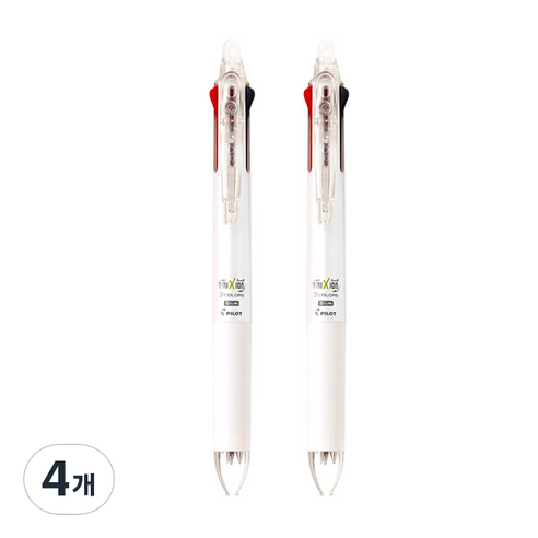 프릭션 파이롯트 볼 슬림 3색 볼펜 0.5mm, 펄화이트, 4개