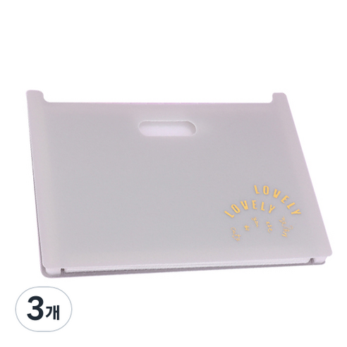 러블리 아코디언파일 A4 13칸 가로, 연그레이, 3개