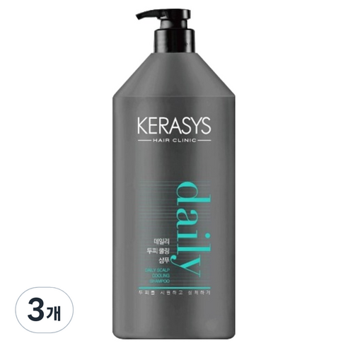 케라시스 데일리 두피 쿨링 샴푸, 3개, 1.5L