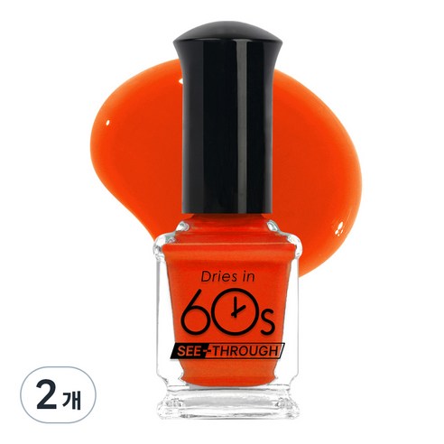 위드샨 60초 매니큐어, 오렌지스쿼시, 9ml, 2개