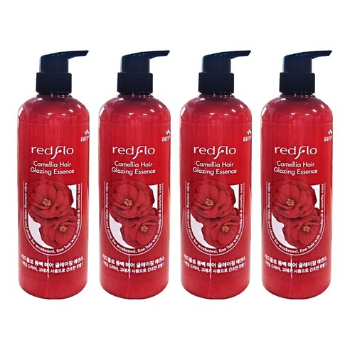 레드플로 꽃을든남자 동백 헤어 글레이징 에센스, 500ml, 4개