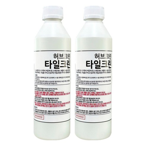 허브크린 타일크린 청소세제, 500ml, 2개