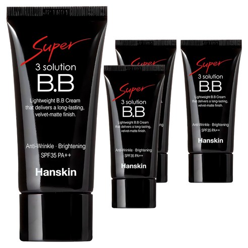 한스킨 수퍼 쓰리 솔루션 BB크림 SPF35 PA++, 베이지, 30g, 4개