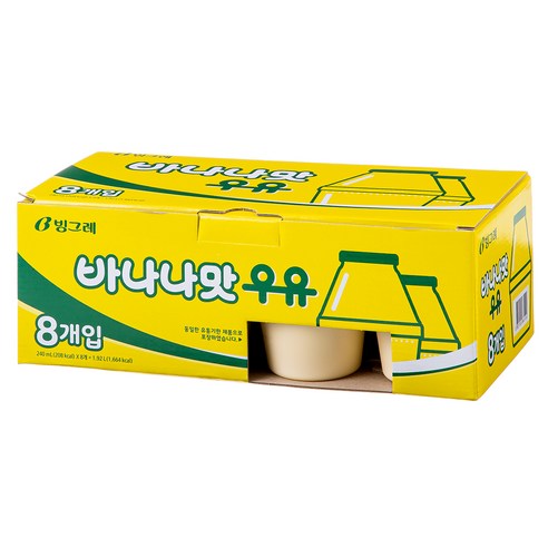 빙그레 바나나맛 우유 - 맛과 모양으로 많은 사람들에게 인기있는 제품