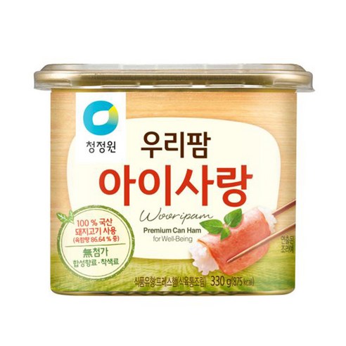청정원 아이사랑 햄통조림 330g 1개 저염스팸