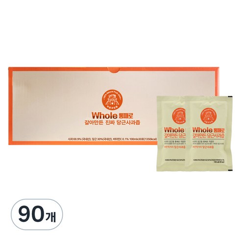 통째로 갈아만든 진짜 당근사과즙, 100ml, 90개