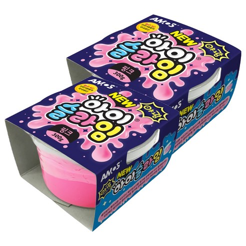 아모스 아이슬라임, 야광핑크, 300g, 2개