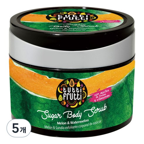 파모나 멜론 & 워터멜론 슈가 바디 스크럽, 300g, 5개