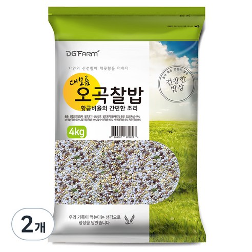 대구농산 황금비율의 간편한 조리 국내산 오곡찰밥, 4kg, 2개