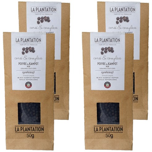 라플랜테이션 블랙 캄폿 통후추, 50g, 4개