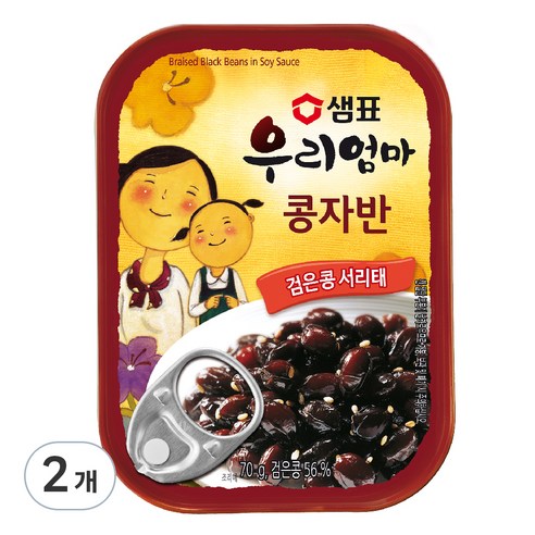 샘표 우리엄마 콩자반 반찬통조림, 70g, 3개