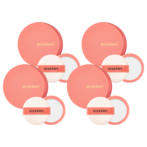 지베르니 밀착 커버 파운데이션 미니 휴대용기 64mm, 핑크, 4개