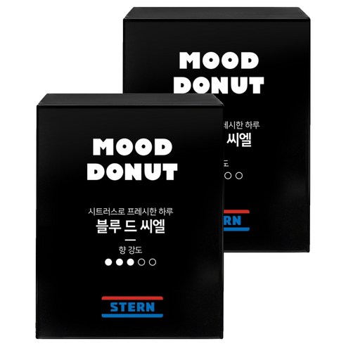스턴 무드도넛 차량용 방향제, 2개, 블루 드 씨엘