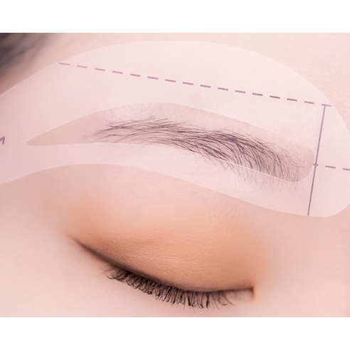 마르시끄 아이브로우 프로 눈썹그리기 가이드 틀 10종, 혼합 색상, 1개