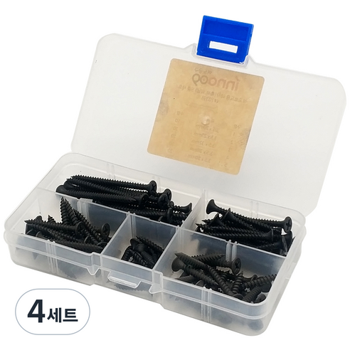 이노공구 석고보드용 외날나사 흑색 5종 세트 1039, 4세트