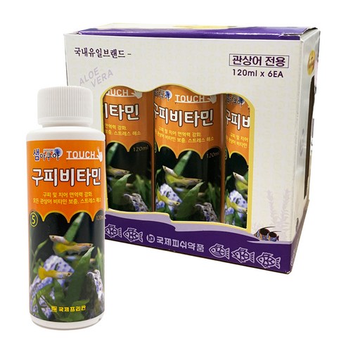 샘아쿠아 터치 구피 비타민, 120ml, 2개