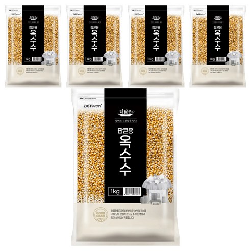 더담은 팝콘용 옥수수, 1kg, 5개