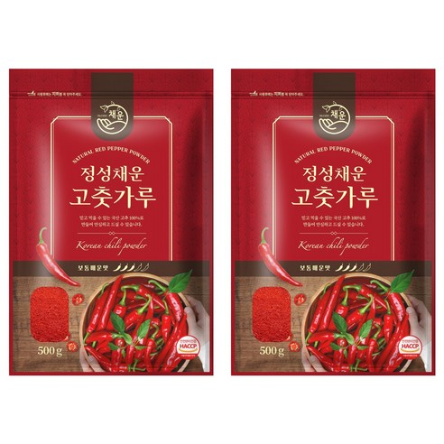 정성채운 국산 고춧가루 고운굵기 보통매운맛