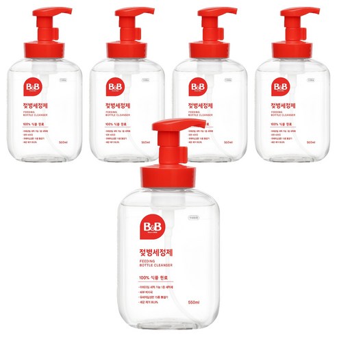 비앤비 젖병세정제 거품형 리뉴얼, 550ml, 5개