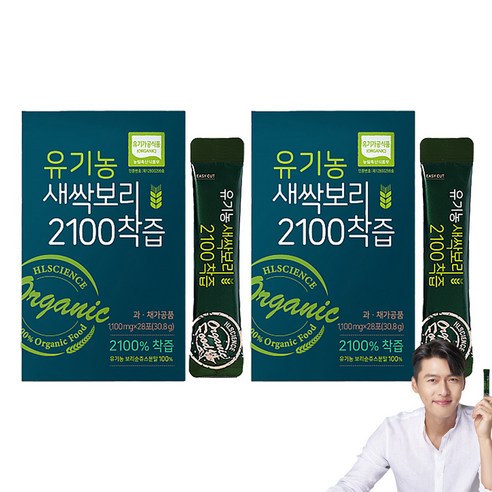 에이치엘사이언스 유기농 새싹보리 2100 착즙 분말, 30.8g, 2개