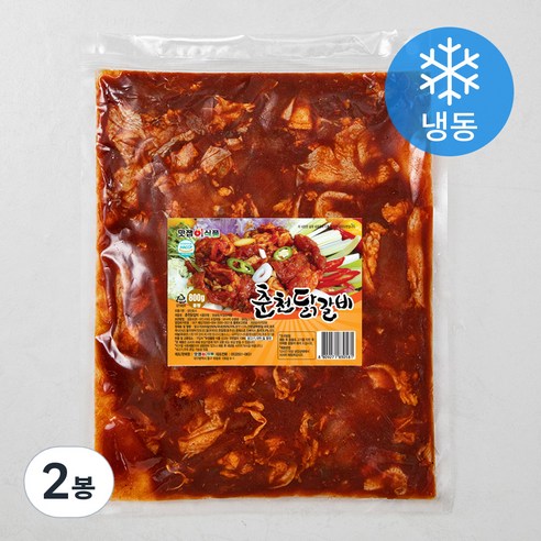 맛잽이식품 춘천닭갈비 (냉동), 800g, 2봉