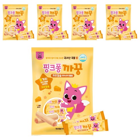 핑크퐁 까꿍 곡물 크리스피롤 24p, 치즈맛, 120g, 5개