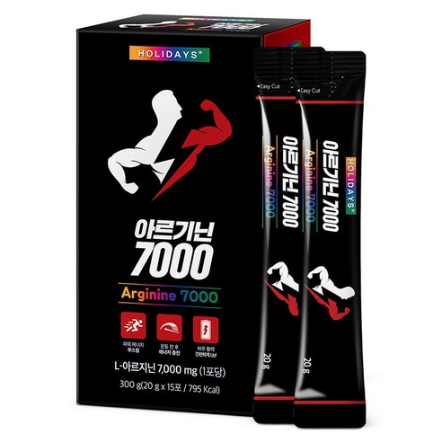 홀리데이즈 아르기닌 7000 15포, 300g, 1개