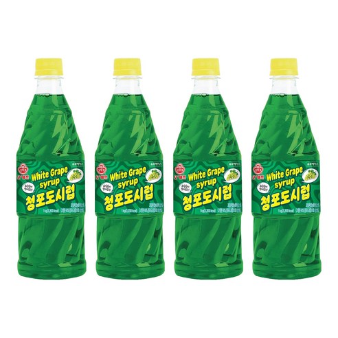 오쉐프 청포도시럽, 4개, 1kg
