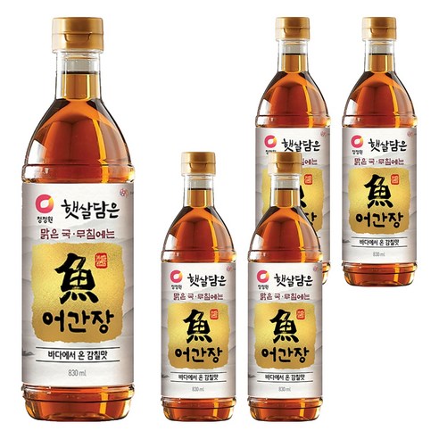 청정원 어간장, 5개, 830ml