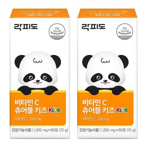 락피도 비타민 C 츄어블 키즈 72g, 60정, 2개