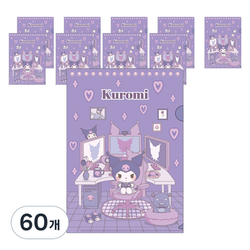 산리오 L 홀더 쿠로미 room, 퍼플, 60개