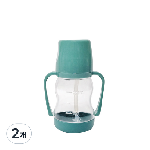 아가프라 라온 빨대컵 250ml, 2개, 민트