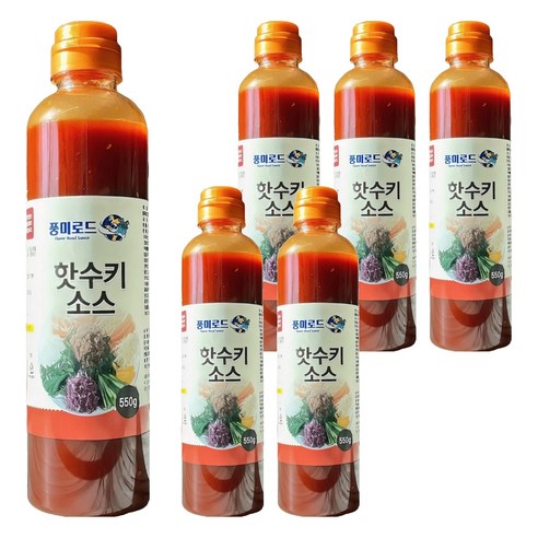 풍미로드 핫수키소스, 550g, 6개