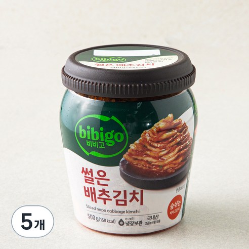 비비고 썰은 배추김치, 500g, 5개