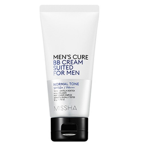 미샤 맨즈큐어 비비 크림 수티드 포맨 SPF50+ PA+++ 50g, 노말 톤, 1개
