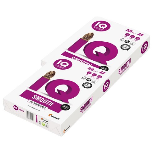 몬디 IQ SMOOTH ColorLok 높은평활 정밀평탄 복사용지 200g, A4, 500개
