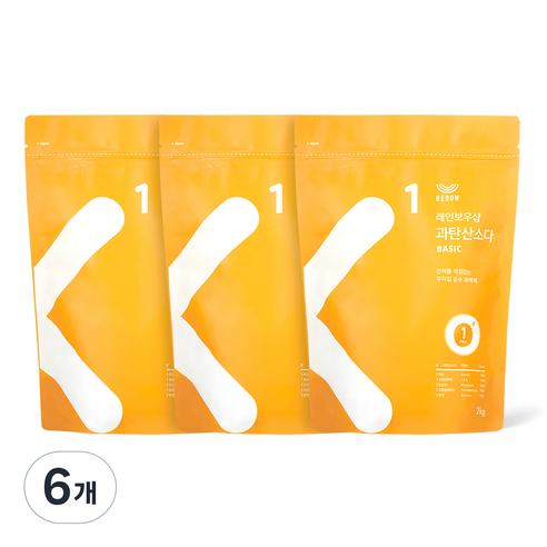 레인보우샵 과탄산소다 베이직, 2kg, 6개