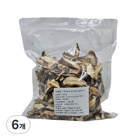 약초보은 건슬라이스 표고버섯, 300g, 6개
