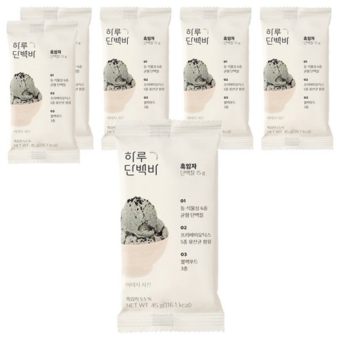 프로틴방앗간 흑임자 하루 단백질바, 45g, 6개