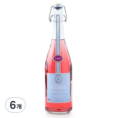 Elixia 블랙커런트맛 탄산음료, 750ml, 6개