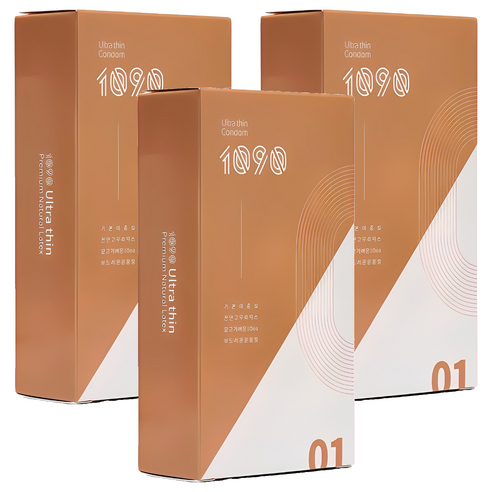 1090 울트라씬 일반형 콘돔, 3개, 10개입