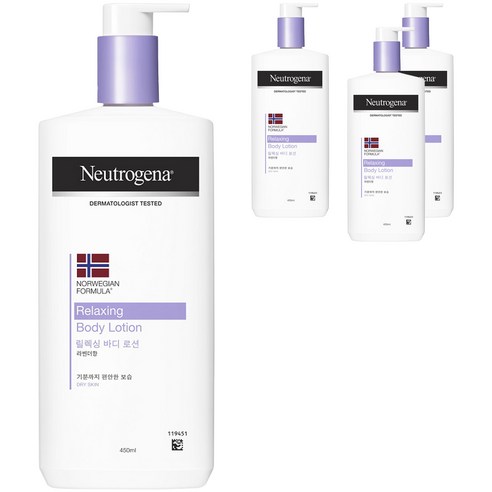 뉴트로지나 릴랙싱 바디 로션 라벤더향, 450ml, 4개