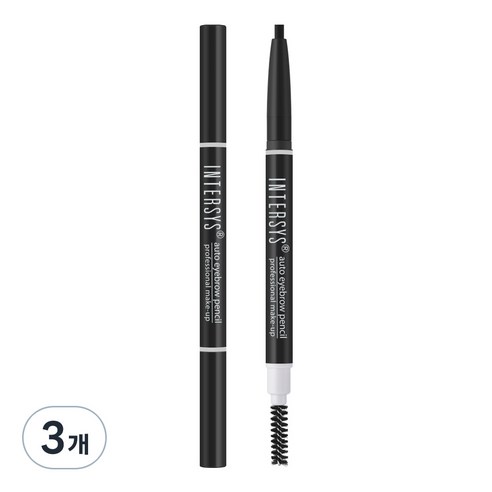 인터시스 오토 아이브로우 펜슬 10g, 01 블랙, 3개