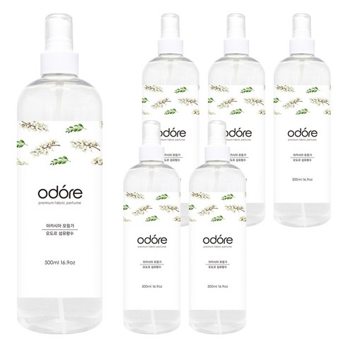 오도르 섬유향수 본품, 아카시아모링가, 6개, 500ml