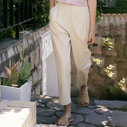 블랭크공삼 여성용 cotton tuck pants