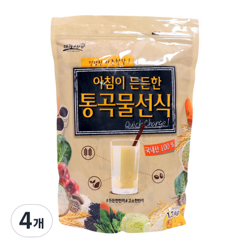 태광선식 아침이 든든한 통곡물선식, 4개, 1.3kg